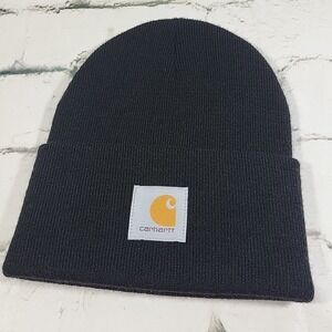 Carhartt A18 Beanie Hat Unisex One Size Black Stretch Workwear‎ Cap